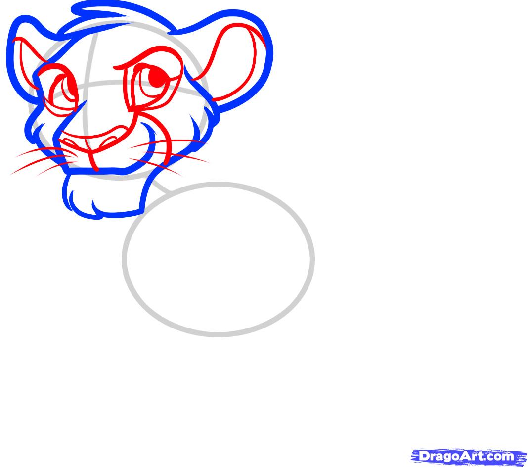 1068x946 How To Draw Simba From The Lion King, Step