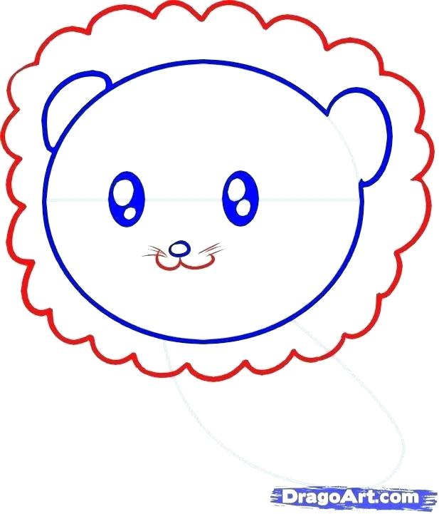 617x721 Lion Drawing Step