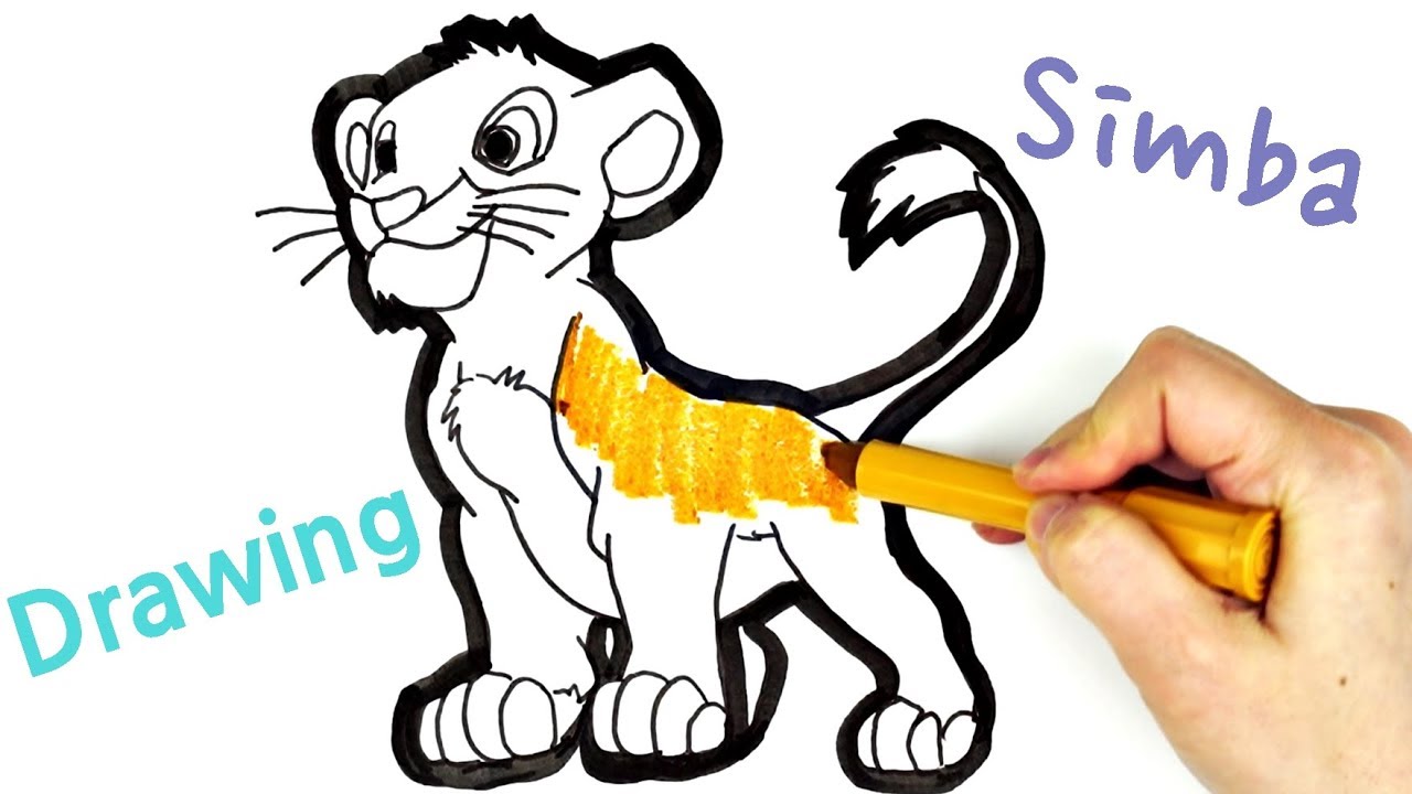 1280x720 Lion King Simba Drawing Step