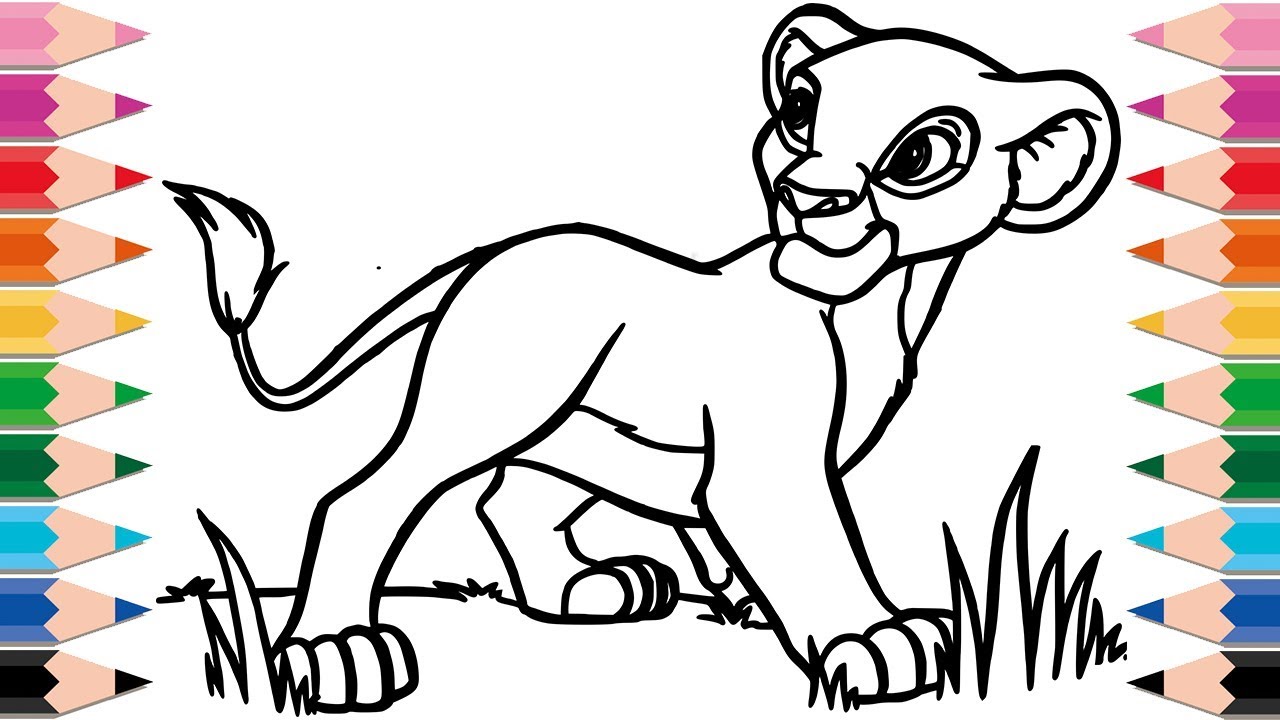 1280x720 How To Draw The Lion King Coloring Pages Drawing And Learn Colors