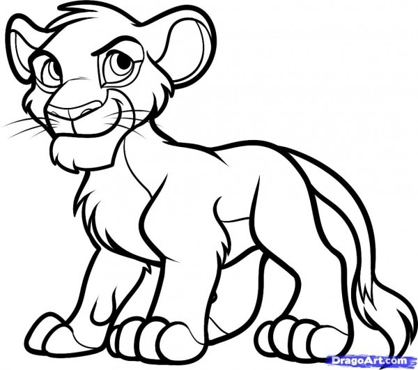 600x531 Lion King Simba Drawing