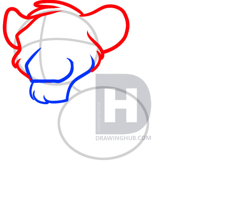 812x720 How To Draw Simba From The Lion King, Step
