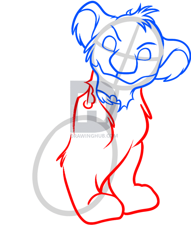 613x720 how to draw zombie simba, simba from the lion king, step