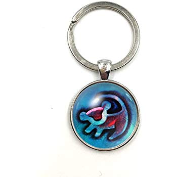 350x350 lion king inspired keychain rafiki simba drawing