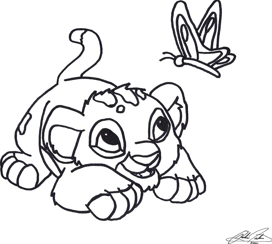 900x806 Baby Simba Coloring Pages Baby Drawing