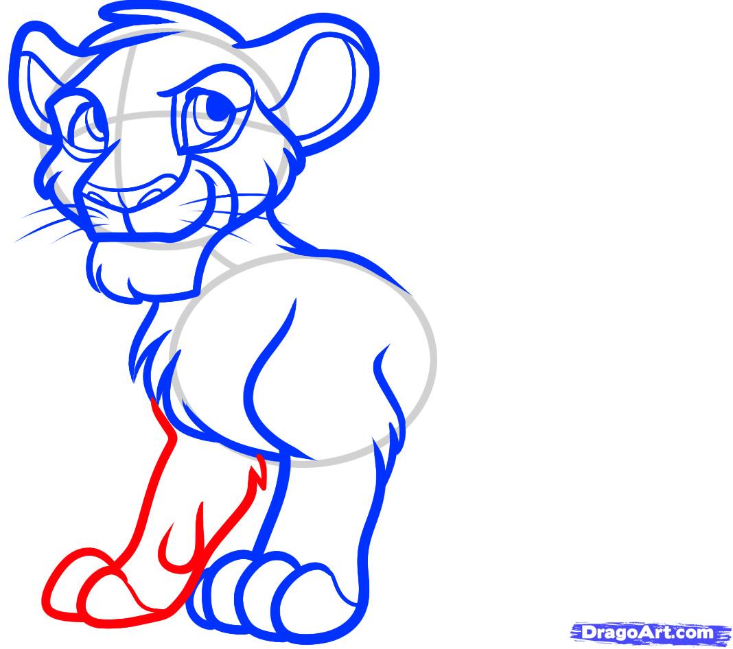 1068x946 How To Draw Simba From The Lion King, Step