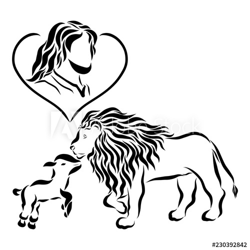 500x500 Lord Jesus In The Heart, The Lamb And The Lion