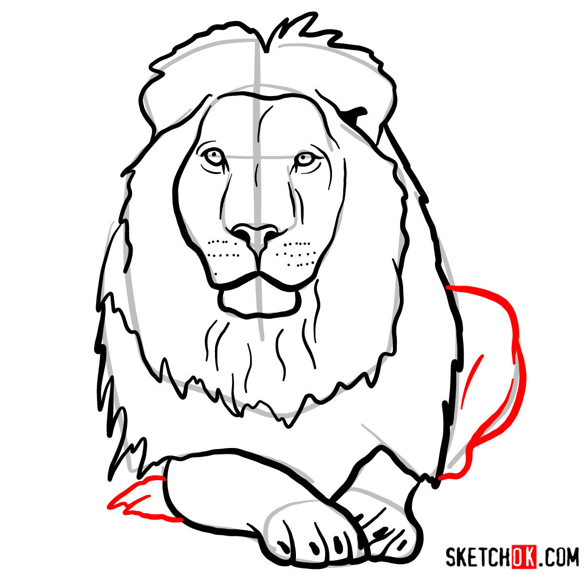1200x1200 How To Draw A Lion Head Wild Animals