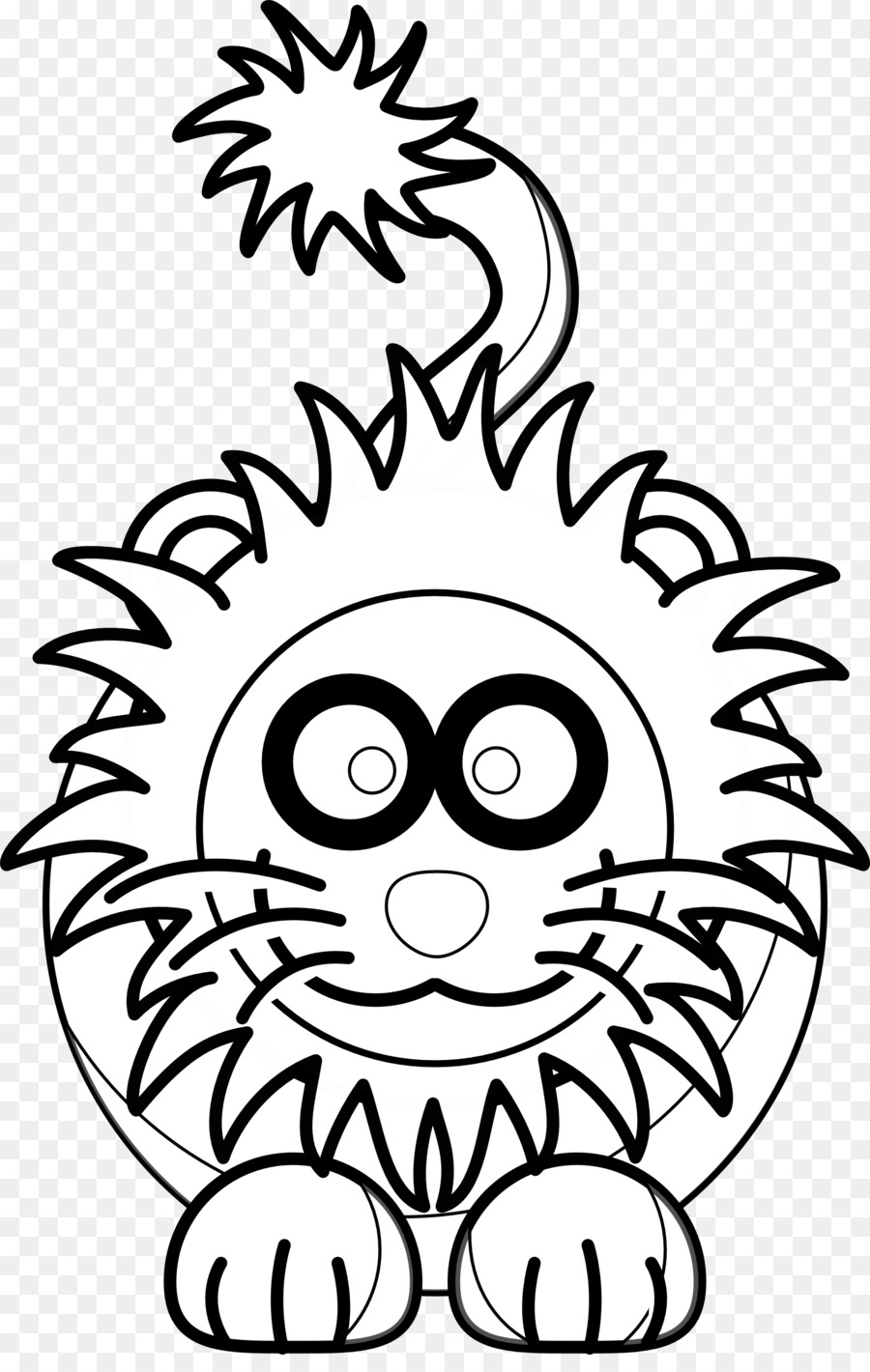 900x1420 Lion, Drawing, Cartoon, Transparent Png Image Clipart Free Download