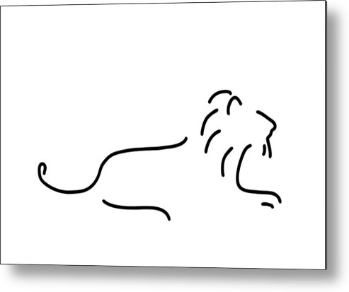 493x413 Lion Mane Metal Print