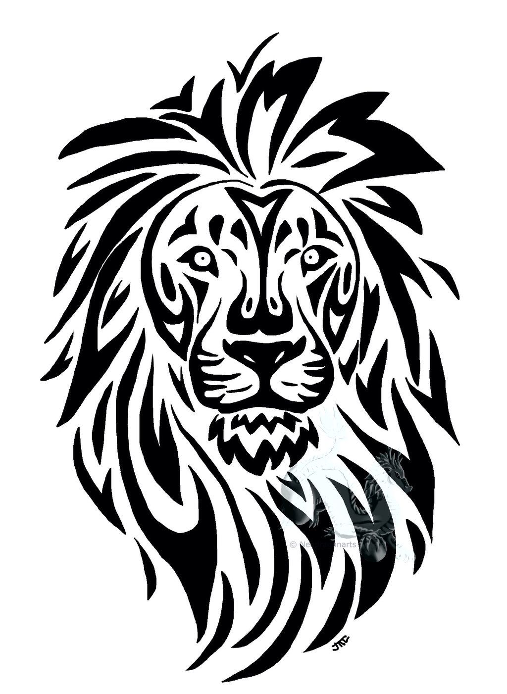 1024x1402 Tribal Lion Drawling Fine Art Just Like Me Tribal Drawings