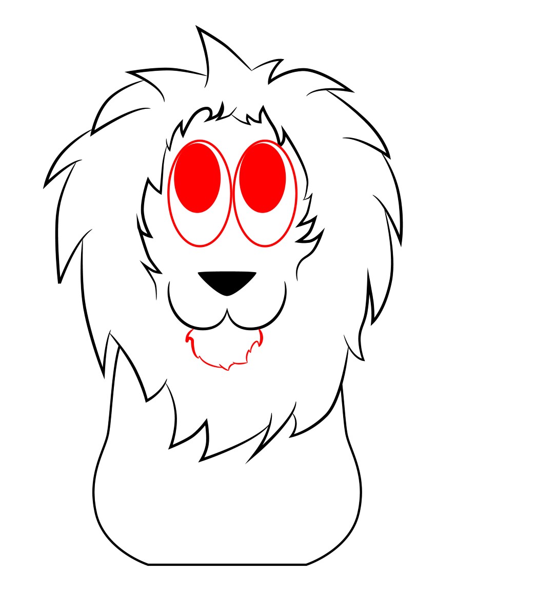 1080x1190 How To Draw A Cartoon Lion