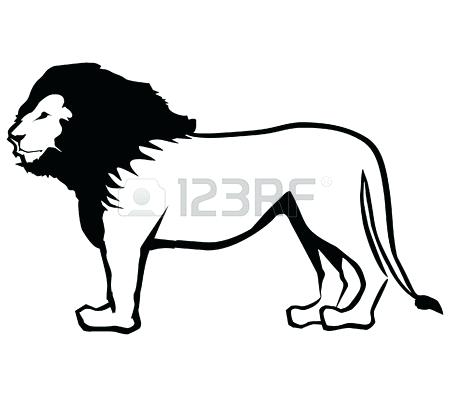 450x395 Lion Drawing Outline Vector Abstract Illustration Lion Lion Face