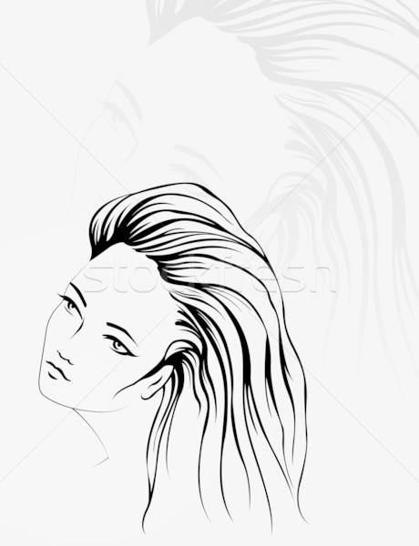 460x600 Outline Portrait Vector Illustration Alexandra King