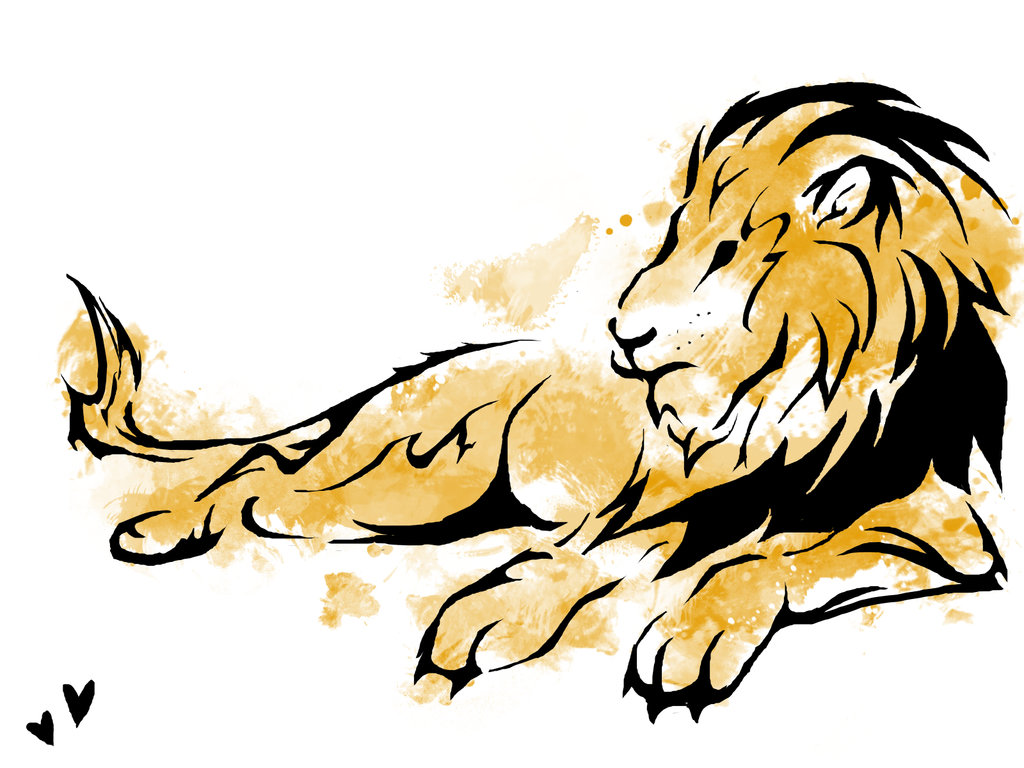 1024x768 Lion Pride Drawing