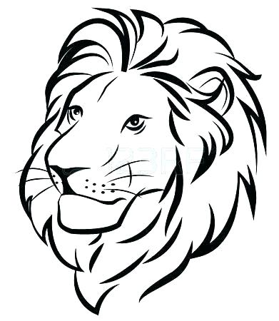 391x450 Huge Collection Of 'lion Drawing Outline' Download More Than