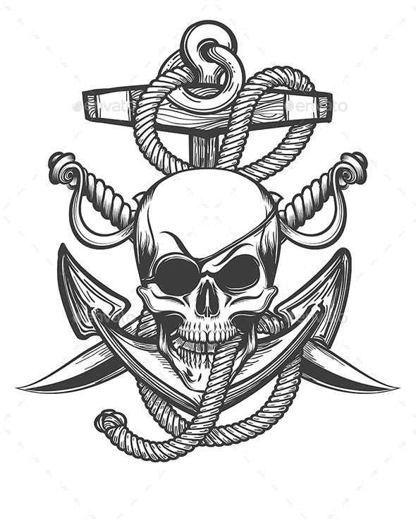 590x738 Tattoo Designs Pirate Skull