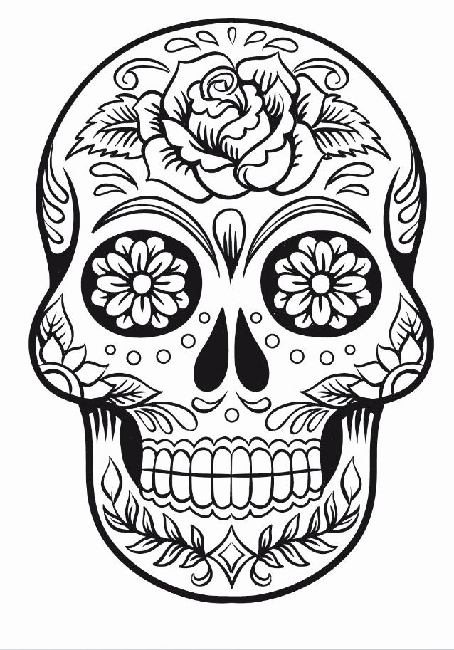 638x913 Sugar Skulls Skull Coloring
