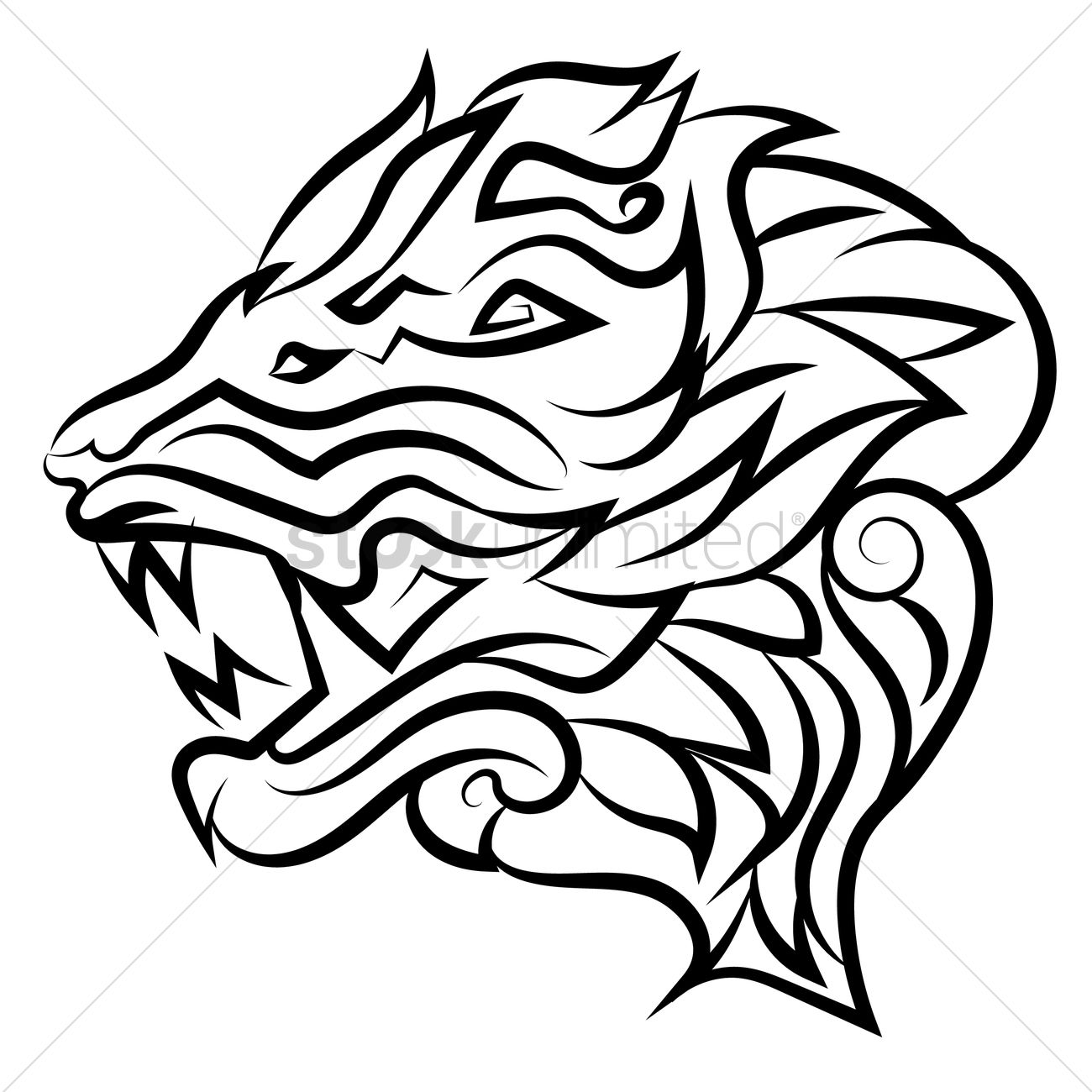 1300x1300 Lion Tattoo Vector Image