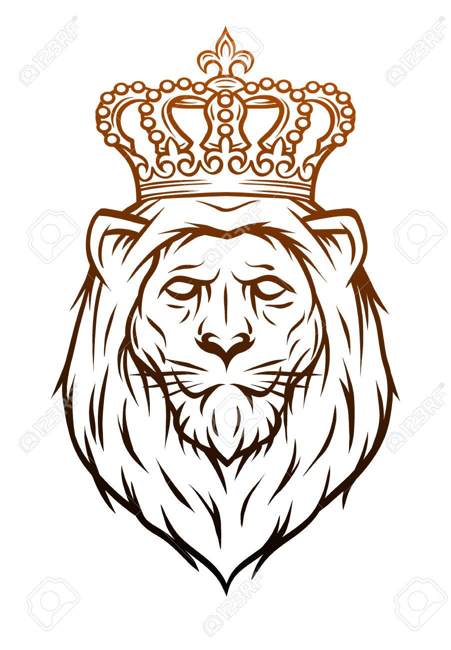 903x1300 Lion With Crown Drawing At Getdrawings Com Free