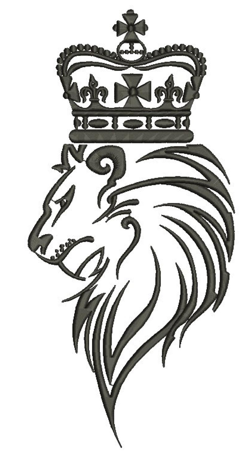794x1465 Lion In The Crown Three Sizes Machine Embroidery Design Etsy