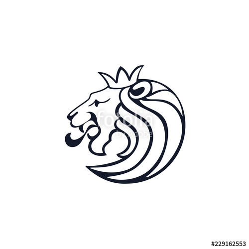 500x500 Lion Logo Lion Head With Crown