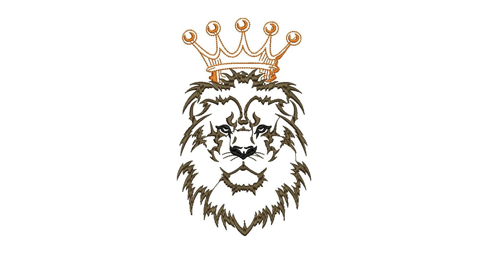 1738x914 lion with crown embroidery design free download digitizing