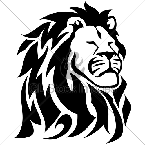 500x500 Tribal Lion Design Gl Stock Images