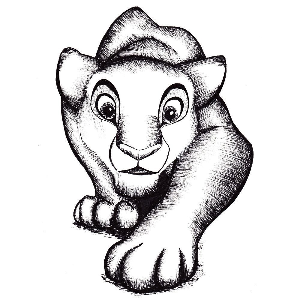 1000x1000 Lioness Drawing