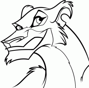 302x298 How To Draw How To Draw Zira, Zira From The Lion King