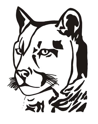 379x480 Lioness Head Decal Sticker