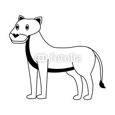 400x400 Lioness Wild Animal Vector Illustration Graphic Design Buy