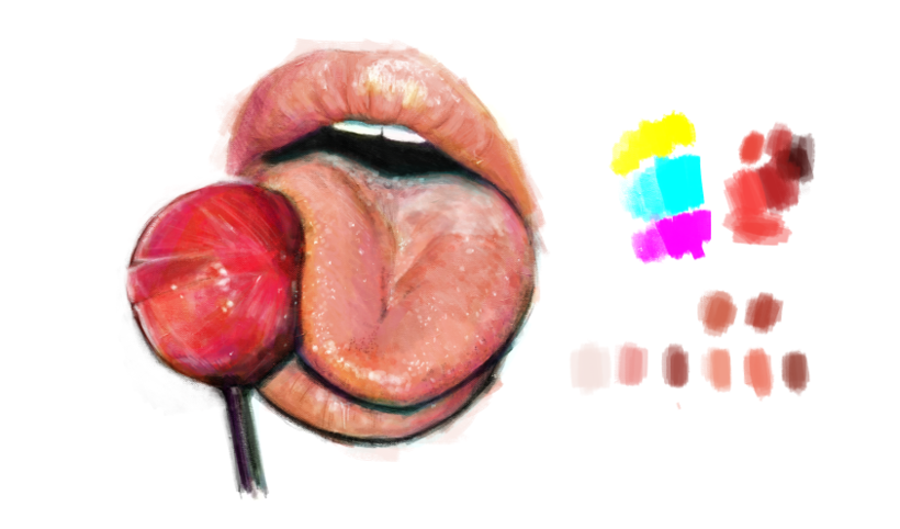 820x482 Digital Paint Lips Domestika