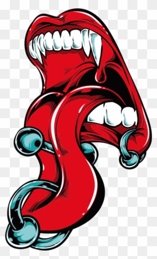 320x526 mq red mouth lips vampire piercings clipart
