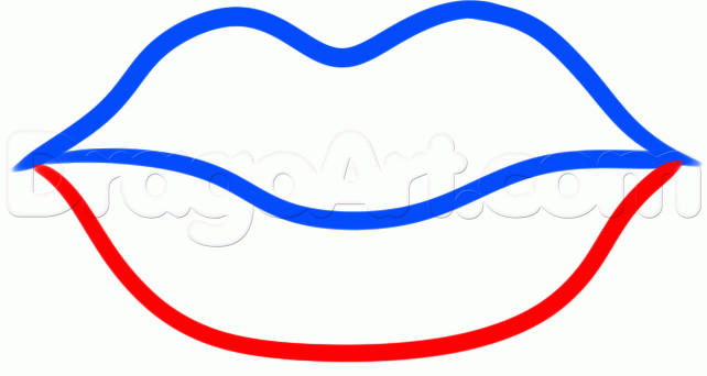 642x342 How To Draw Lips For Kids, Step