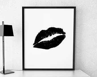 340x270 Kiss Print Etsy