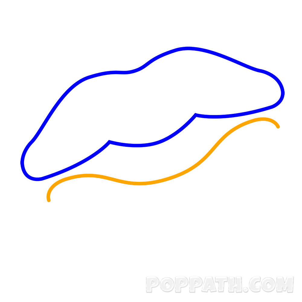 1000x1000 Kissing Lips Simple Drawing