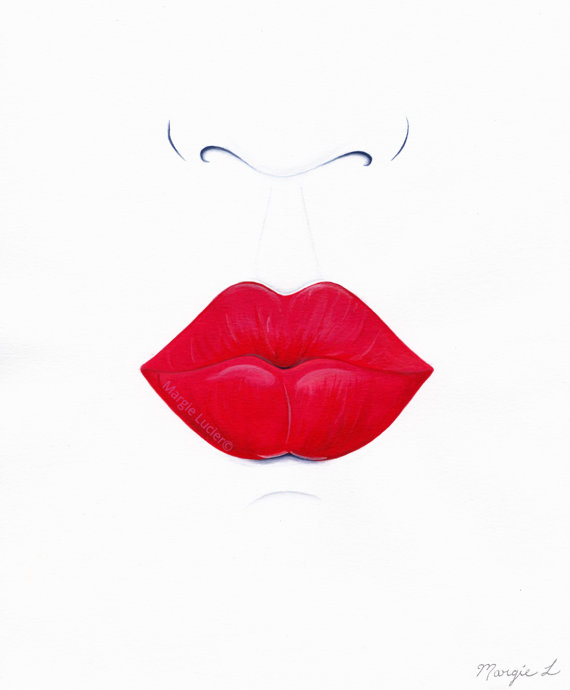 Lips Kissing Drawing Free Download On Clipartmag