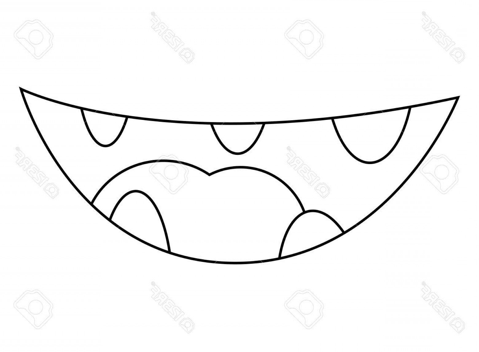 1560x1148 Photostock Vector Cartoon Smile Mouth Lips With Teeth Vector