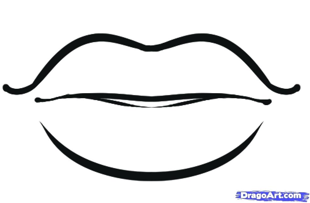 986x645 Drawing Of Lips Drawing Of Mouth Lipstick Drawing Step