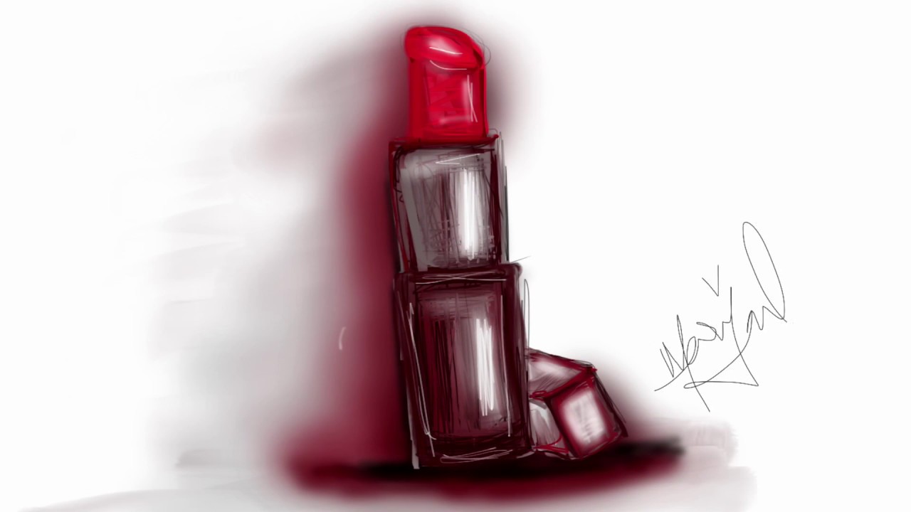 1280x720 Quick Easy Digital Drawing Of A Lipsticktime Lapse Maroojazz