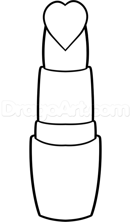 450x761 Step How To Draw Heart Lipstick