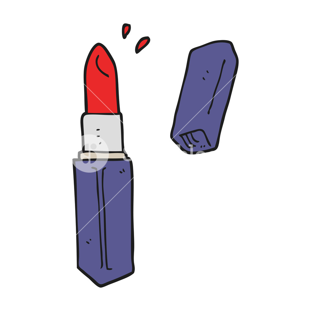 1000x1000 Freehand Drawn Cartoon Lipstick Royalty Free Stock Image