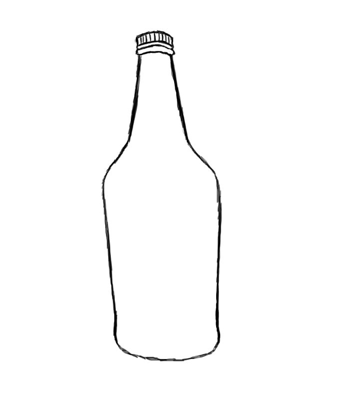 Liquor Bottle Drawing | Free download on ClipArtMag