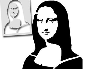340x270 mona lisa stencil etsy