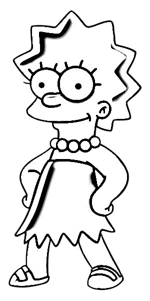 300x600 Lisa Simpson Cartoon Sketch