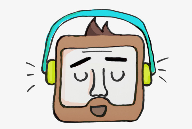 650x438 Hand Painted Style, Listening To Music, Male Portrait, Listening