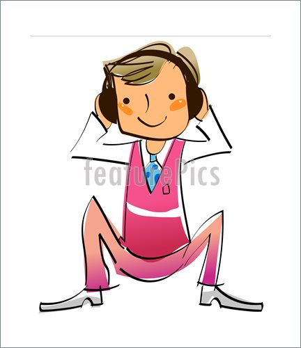 432x500 Boy Listening To Music Drawing