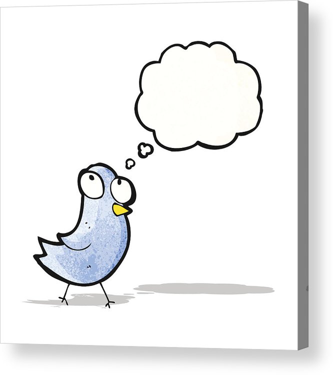 666x750 Little Bird Cartoon Acrylic Print