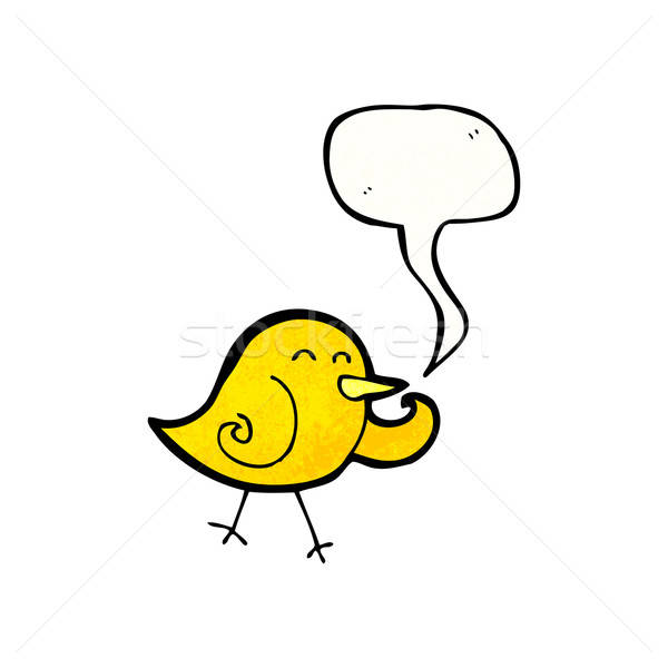 600x600 Cartoon Little Bird Laughing Vector Illustration Lineartestpilot
